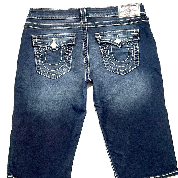 TRUE RELIGION Men’s Denim Stretch Cotton Shorts Dark Wash 31 - Picture 3 of 10